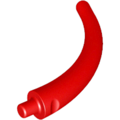 red dinosaur tail end section horn