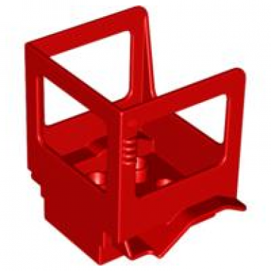 red duplo cabin backhoe tractor