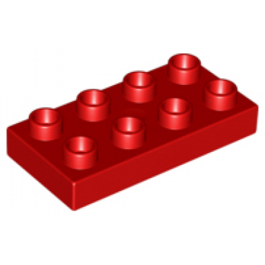 red duplo plate 2 x 4 x 1 2 thick