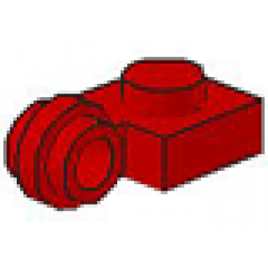 red plate modified 1 x 1 with light attachment - thin ring