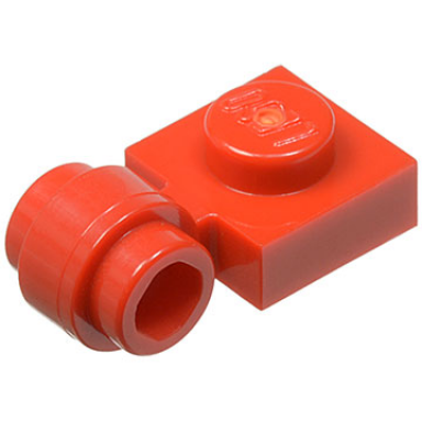 red plate modified 1 x 1 with light attachment - thick ring