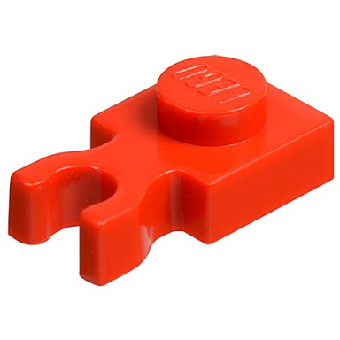 red plate modified 1 x 1 with u clip thick vertical grip