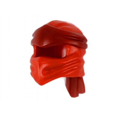 red minifigure headgear ninjago wrap type 4 with molded dark red headband pattern