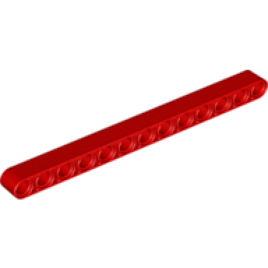 red technic liftarm thick 1 x 13