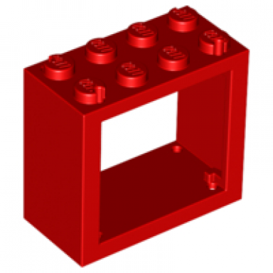 red window 2 x 4 x 3 - solid studs