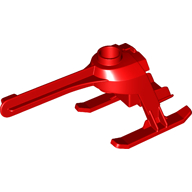 red flying helicopter model body