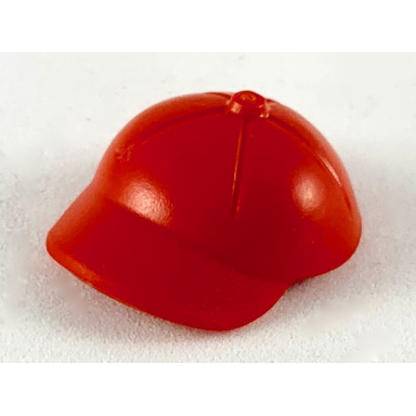 red minifigure ball cap large with 5 seams and small pin