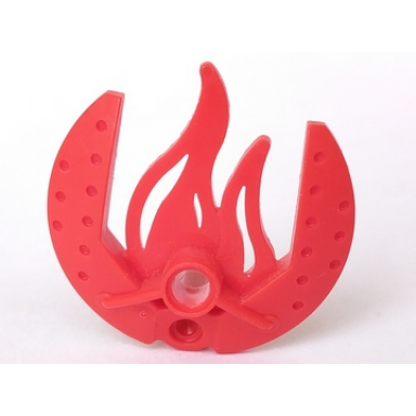 red bionicle weapon 5 x 5 shield with flames