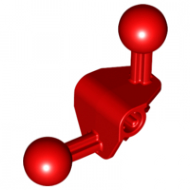 red bionicle ball joint 4 x 4 x 2 90 degrees with 2 ball joint and axle hole