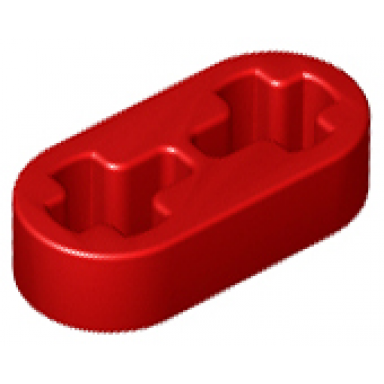 red technic liftarm thin 1 x 2 - axle holes