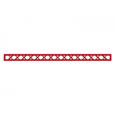 red support 1 x 16 lattice train signal mast