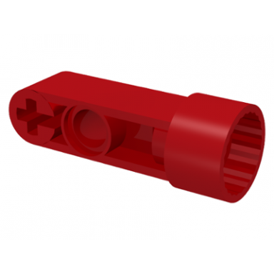 red technic rotation joint socket with 3l liftarm thick