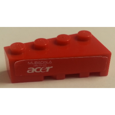 red wedge 4 x 2 left with mubadala abu dhabi and acer pattern sticker - set 8142-2