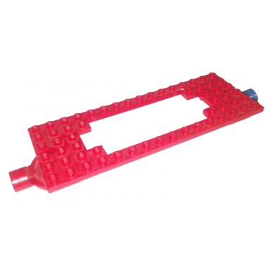 red train base 6 x 16 cutout and holes with magnets