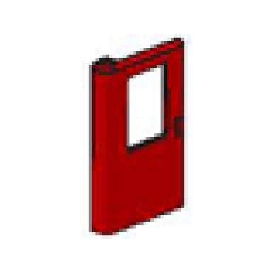 red door 1 x 4 x 5 train left thin support at bottom