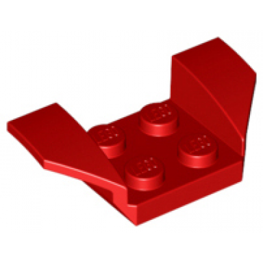 red vehicle mudguard 2 x 4 with flared wings