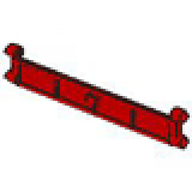 red garage roller door end section with handle