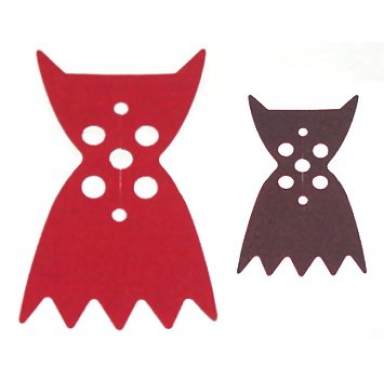 red minifigure cape cloth angular points and collar with black side pattern