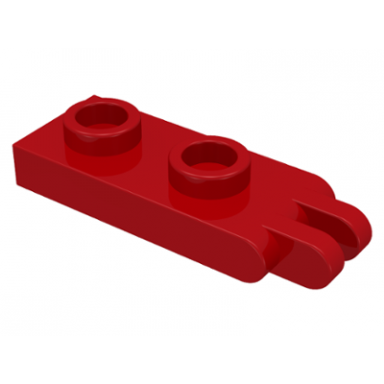 red hinge plate 1 x 2 with 2 fingers on end - hollow studs