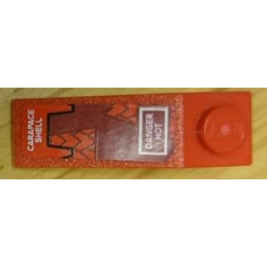 red slope 33 3 x 1 with carapace shell and danger hot pattern sticker - set 8111