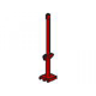 red boat mast 2 x 2 x 9 2 3 bar with slot on top and 2 finger hinge on two sides