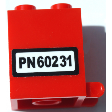 red container box 2 x 2 x 2 with pn60231 pattern sticker - set 60231
