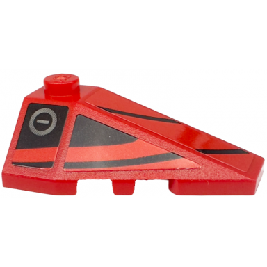 red wedge 4 x 2 triple right with black stripes and fuel filler cap pattern stickers - set 76916