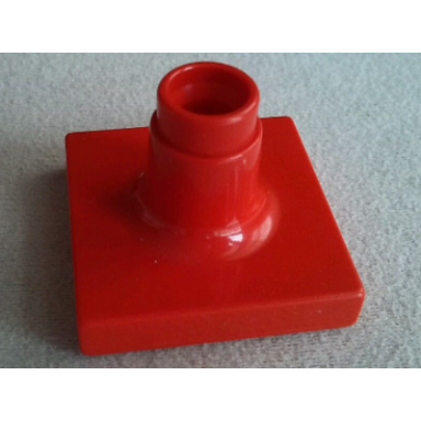 red duplo support sign post short - thin base
