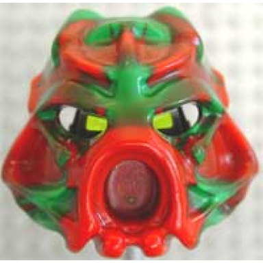red bionicle mask hau nuva poisoned - green forehead