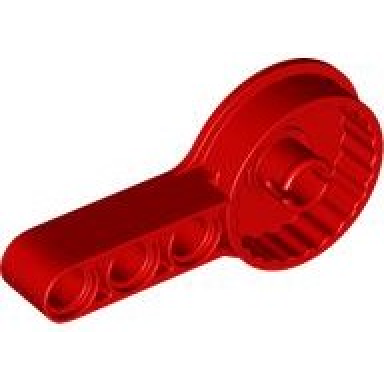 red technic rotation joint disk with large pin and 3l liftarm thick