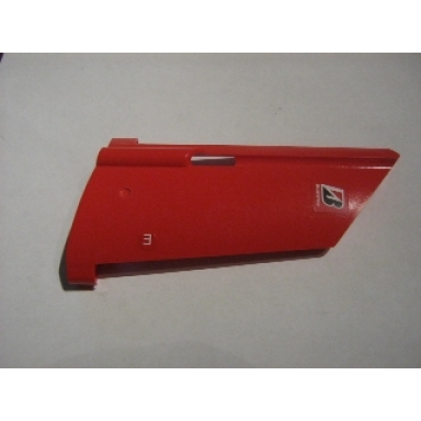 red technic panel fairing 20 large long small hole side a with e and bridgestone logo pattern stickers - set 8386