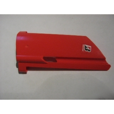 red technic panel fairing 21 large long small hole side b with bridgestone logo pattern sticker - set 8386