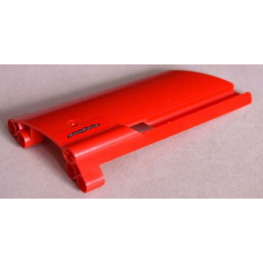 red technic panel fairing 21 large long small hole side b with pininfarina pattern sticker - set 8653