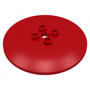 red dish 6 x 6 inverted radar - hollow studs
