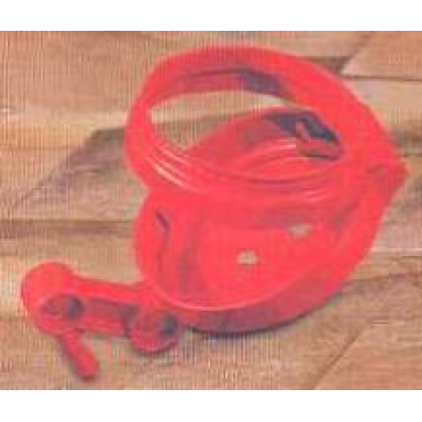 red duplo ball tube cover ring with hinge and flange with cover with lever 44450 44673