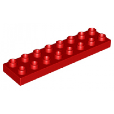 red duplo plate 2 x 8