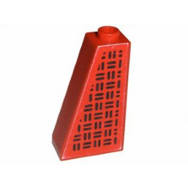 red slope 75 2 x 1 x 3 with corrugation pattern on right side sticker - set 8443