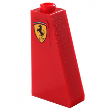red slope 75 2 x 1 x 3 with ferrari logo small shield pattern model left side sticker - set 8652