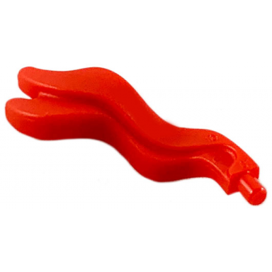 red minifigure plume ribbon tassel streamer