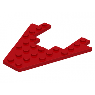 red wedge plate 8 x 8 with 4 x 4 cutout