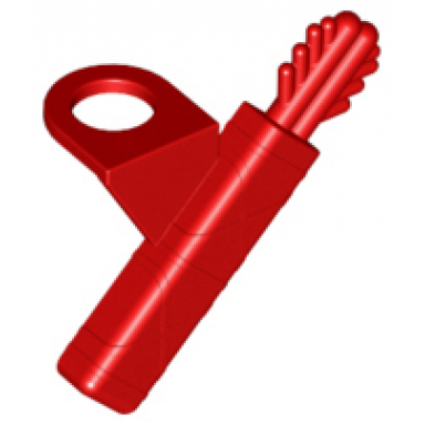 red minifigure arrow quiver with 2 arrows
