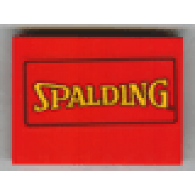 red slope 10 6 x 8 with yellow spalding logo pattern sticker - sets 3432 3433