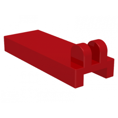 red hinge tile 1 x 2 1 2 with 2 fingers on top