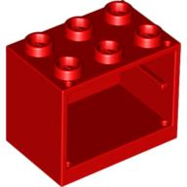 red container cupboard 2 x 3 x 2 - hollow studs