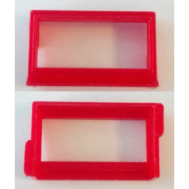 red window 1 x 4 x 2 without glass for slotted bricks