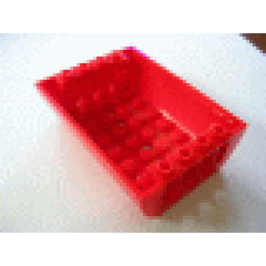 red slope curved 6 x 8 x 2 inverted double