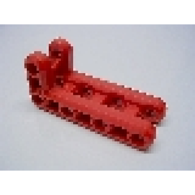 red technic liftarm modified double l-shape 3 x 7