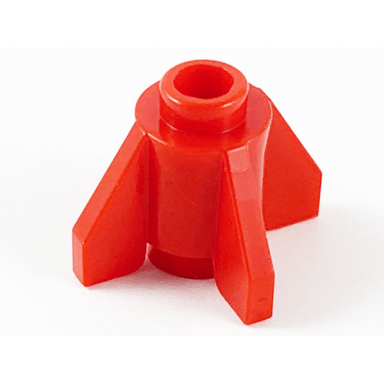 red brick round 1 x 1 with fins