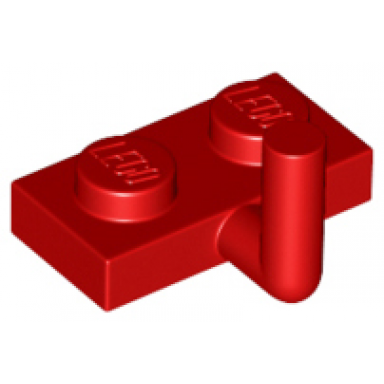 red plate modified 1 x 2 with bar arm up horizontal arm 5mm