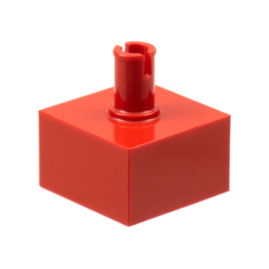 red brick modified 2 x 2 no studs top pin
